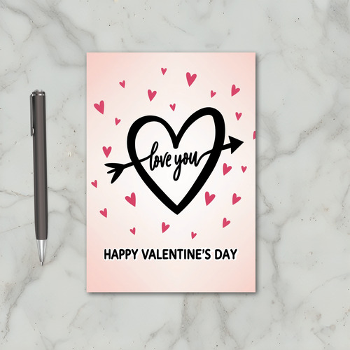 Pink Happy Valentines Day Love Card