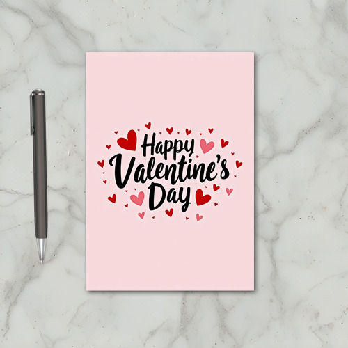 Pink Happy Valentines For Her Card