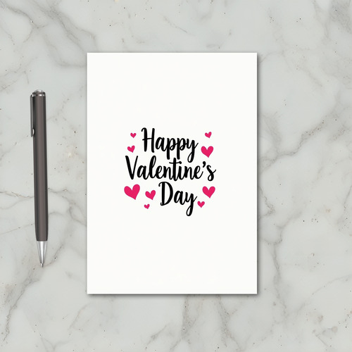 Pink Happy Valentines Script Card
