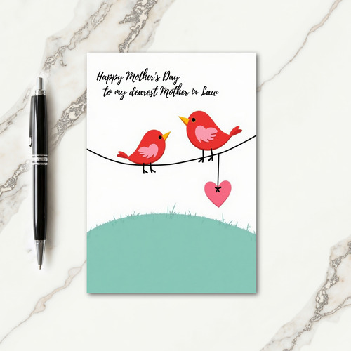 Pink Heart Affection Mothers Day Card