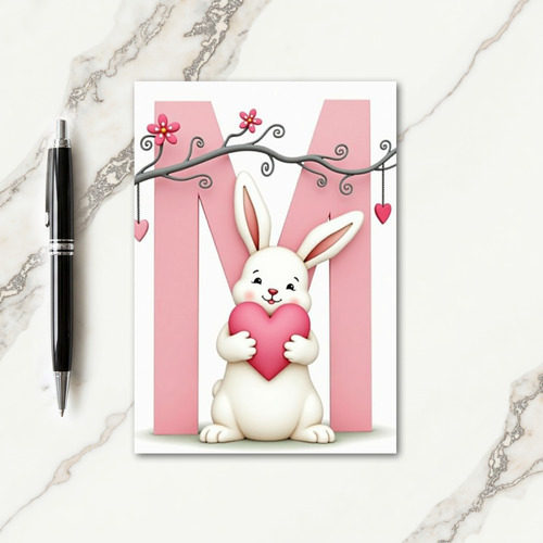 Pink Heart Mothers Day Creature Card