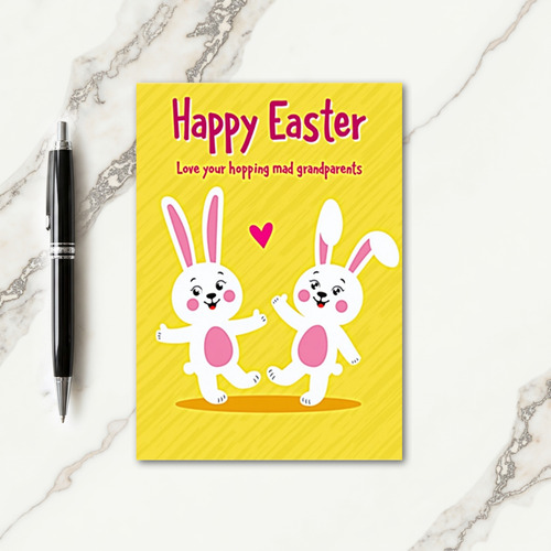 Pink Hoppers Springtime Card