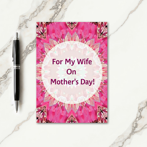 Pink Hued Mothers Day Wish Card