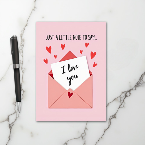 Pink I Love You Card