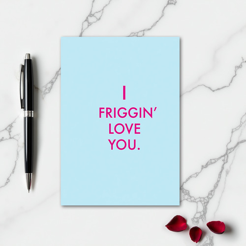 Pink I Love You Classic Bold Card