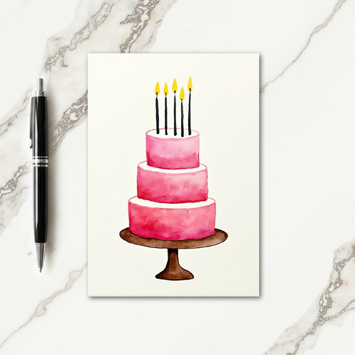 Pink Layered Treat Art Card