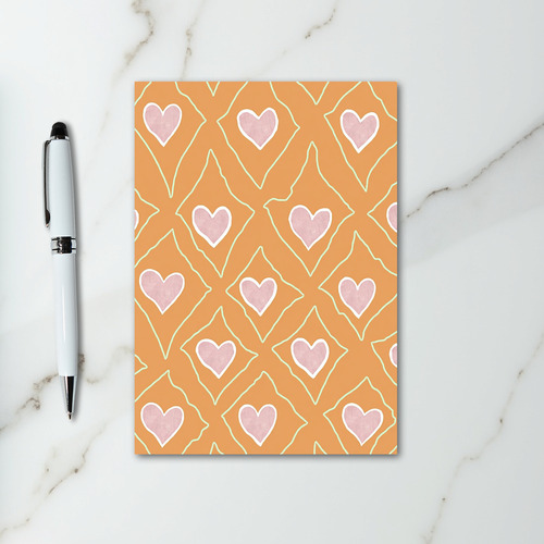 Pink Love Hearts Pattern Card
