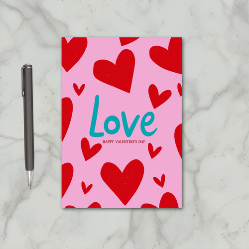 Pink Love Valentines Card