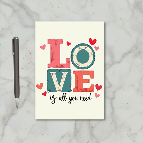 Pink Love Valentines Day Card