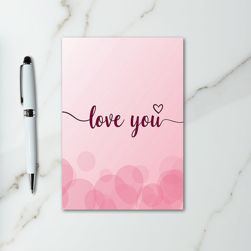Pink Love You Card