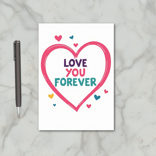 Pink Love You Forever Valentine Card