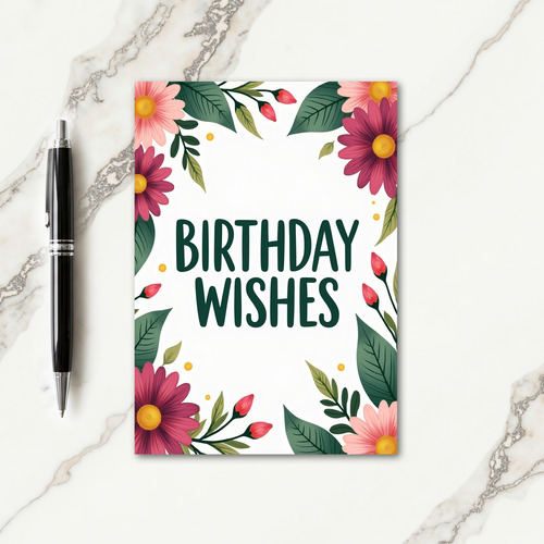 Pink Magenta Birthday Card