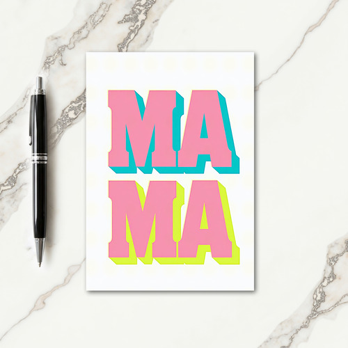 Pink Mama Illustration Card