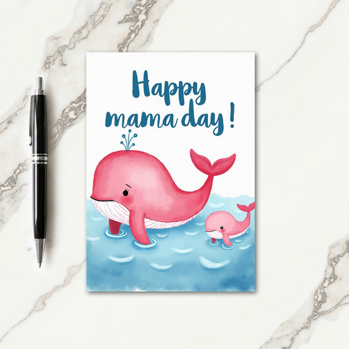 Pink Marine Moms Day Card