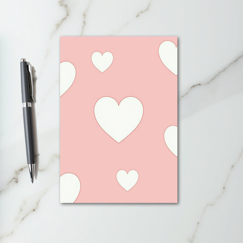 Pink Minimalist Valentines For Her Card