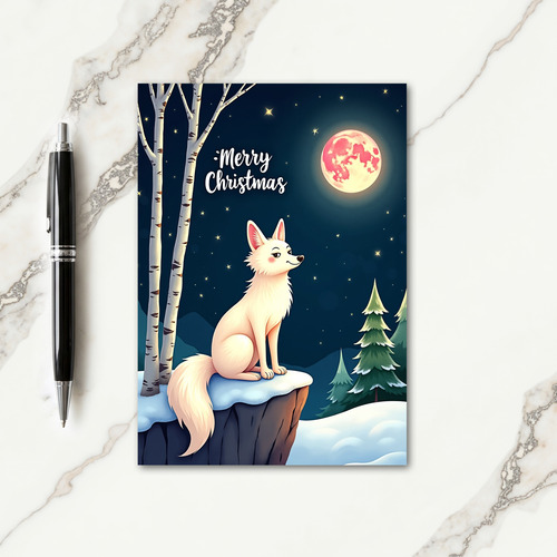 Pink Moon Christmas Card