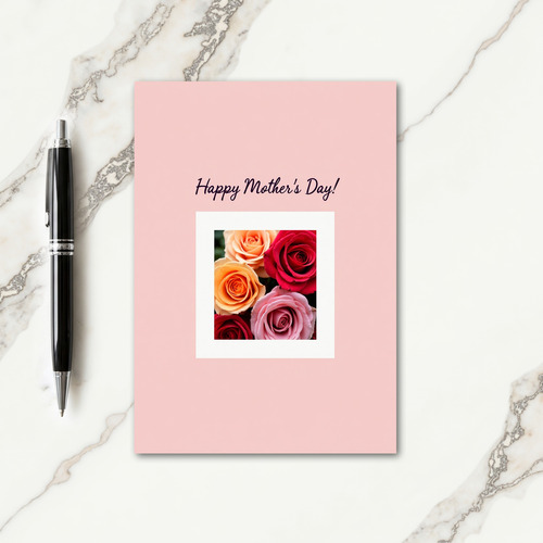 Pink Mothers Day Floral Card