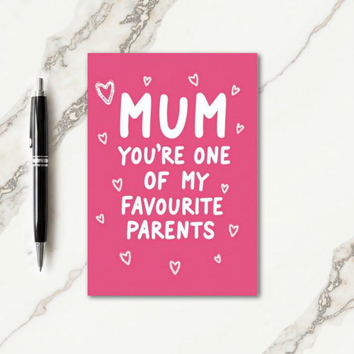 Pink Mothers Day Message Card