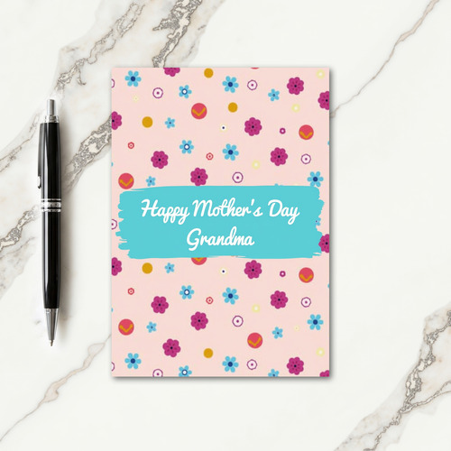 Pink Mothers Day Shapes Card