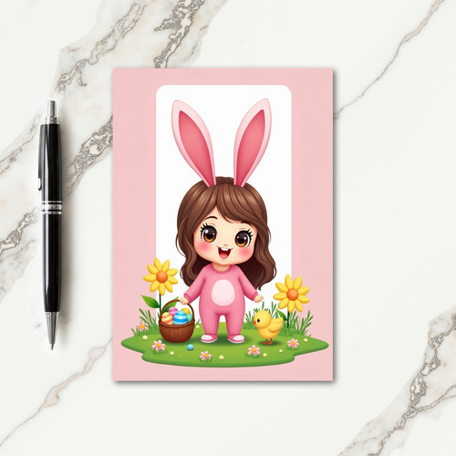 Pink Outfit Joy Pattern Card