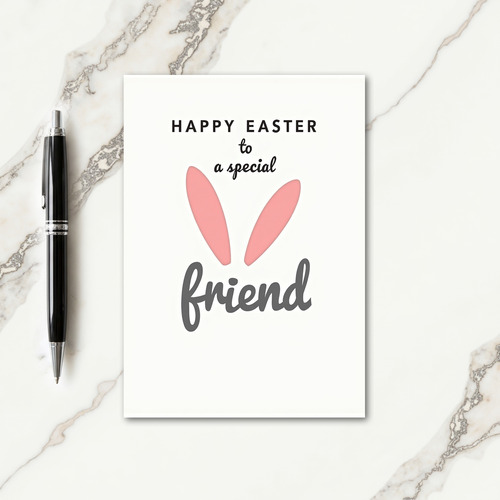 Pink Ovals Easter Friend Card