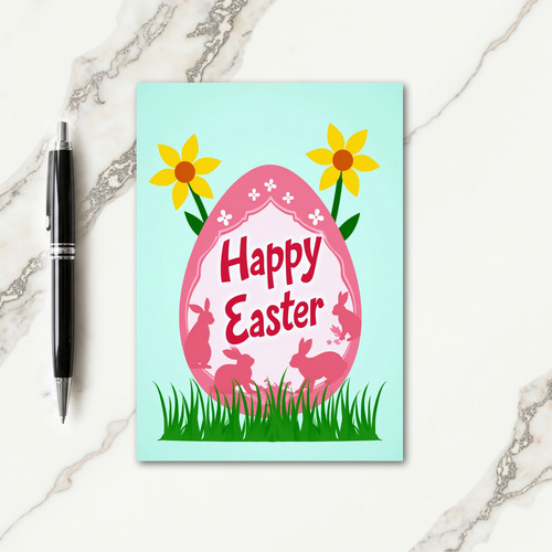 Pink Pattern Easter Card