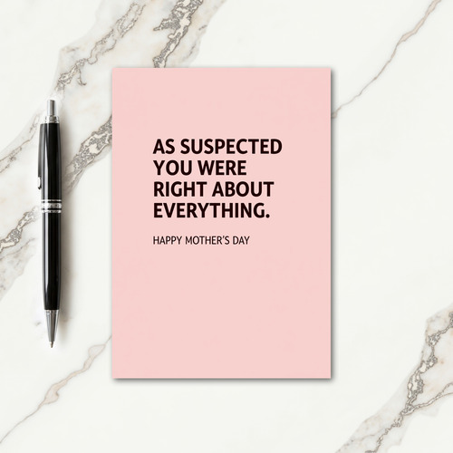 Pink Pattern Mothers Day Card