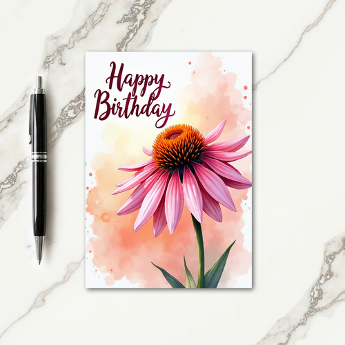 Pink Petal Birthday Bloom Card