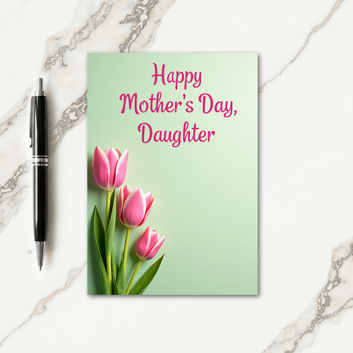 Pink Petal Mothers Day Art Card