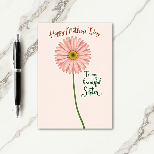 Pink Petal Mothers Sister Card