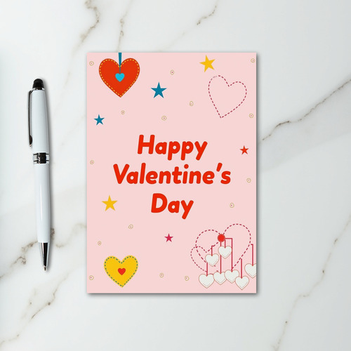 Pink Playful Valentines Day Card