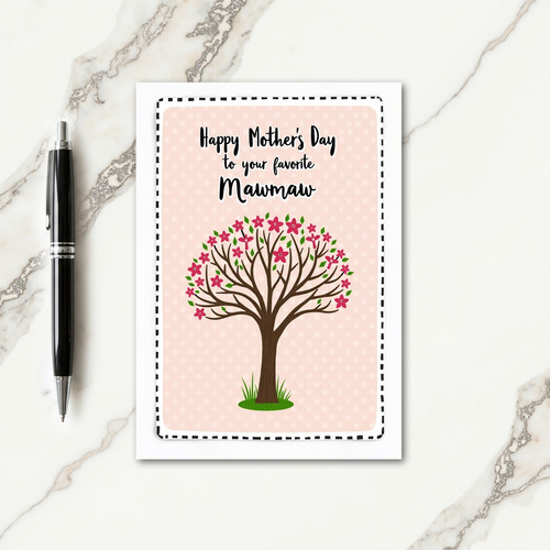 Pink Polka Dot Card