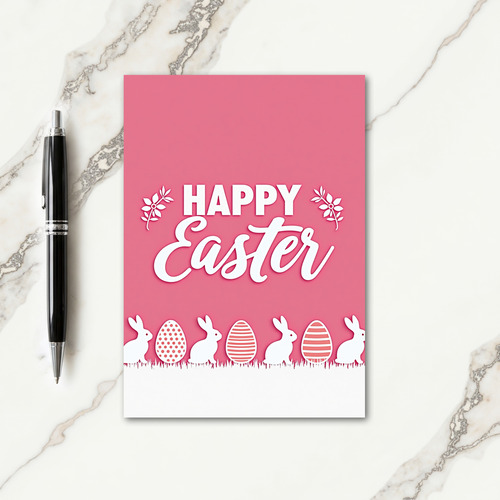 Pink Polka Dot Easter Card