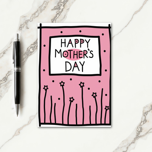 Pink Polka Dot Mothers Day Card