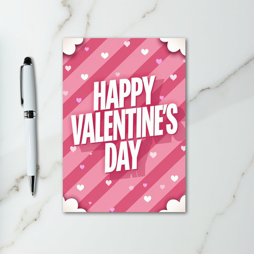 Pink Pop Valentines For Her Card