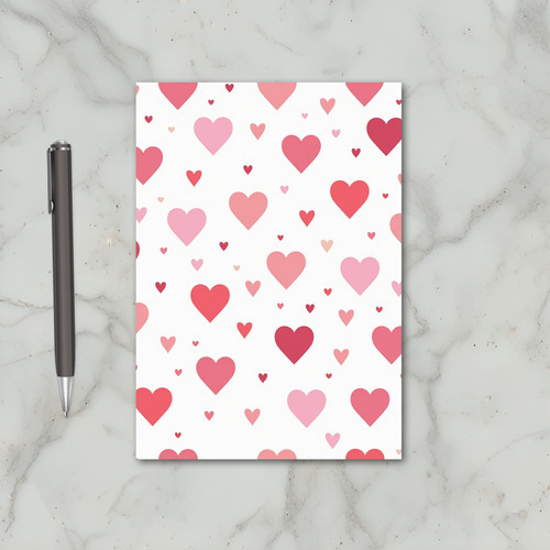 Pink Red Hearts Love Card