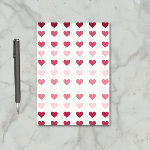 Pink Red Hearts Valentine Day Card