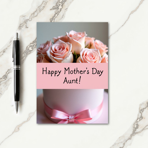 Pink Ribbon Mothers Day Card