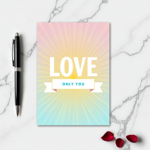 Pink Romantic Love You Card