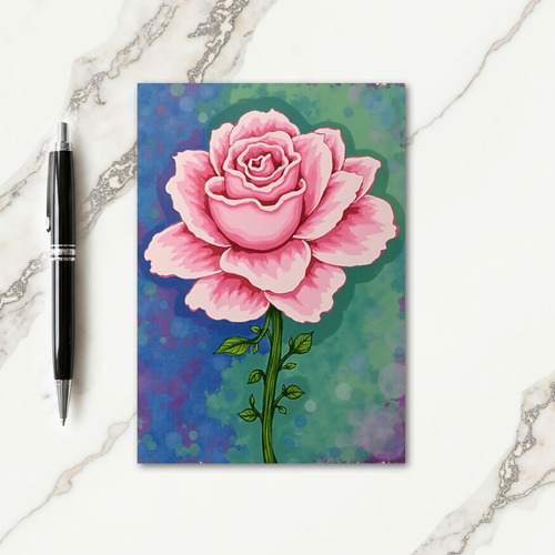 Pink Rose Mothers Day Art Card