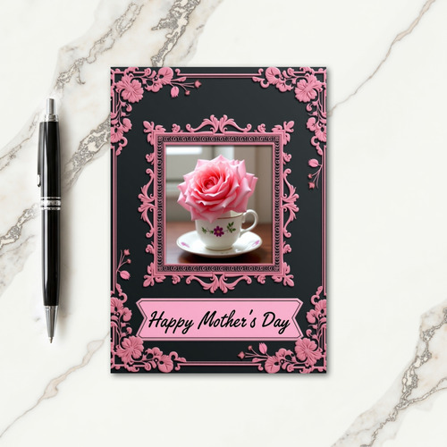 Pink Rose Mothers Day Wish Card