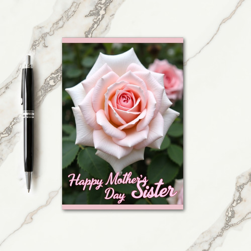 Pink Rose Mothers Loving Day Card