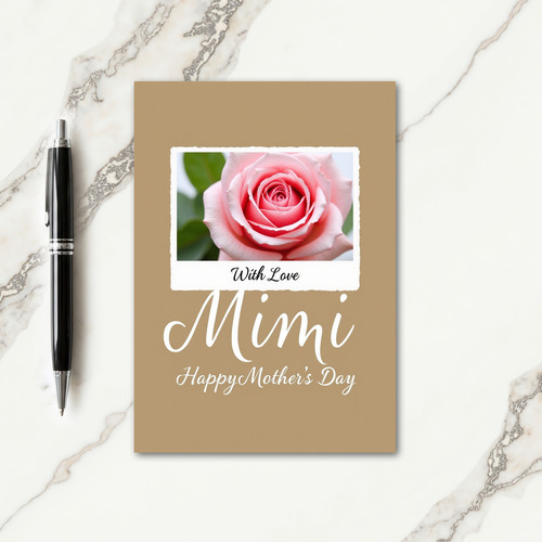 Pink Rose Sweet Mothers Day Card