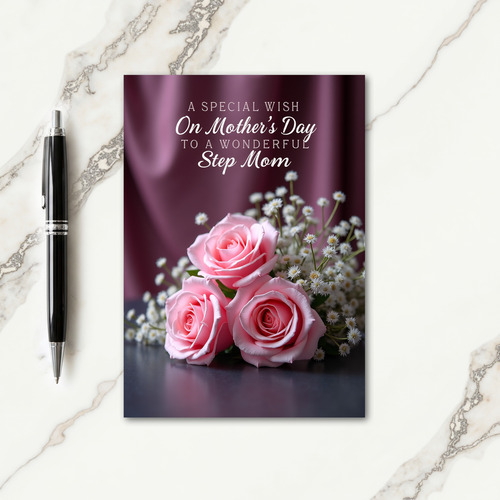 Pink Roses Affectionate Card