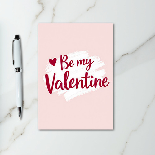 Pink Script Valentine Card