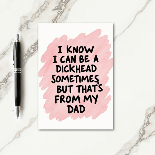 Pink Smudge Mothers Day Message Card