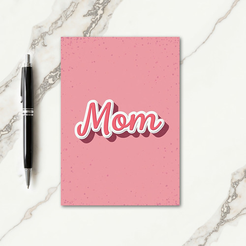 Pink Speckled Mom Card