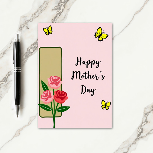 Pink Spring Mothers Day Card