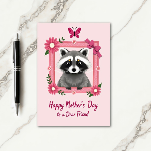 Pink Springtime Mothers Day Card