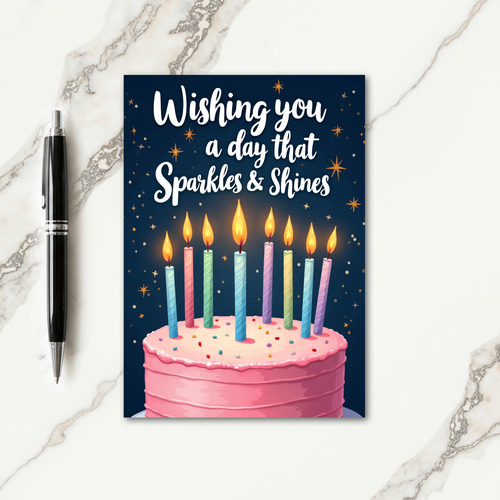 Pink Sprinkles Birthday Card